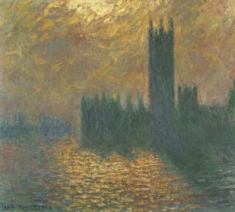 Claude Monet Houses of Parliament,Stormy Sky Sweden oil painting art